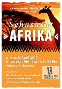 Plakat Konzert 2017 "Sehnsucht Afrika"
