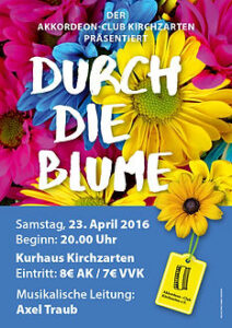 Plakat Konzert 2016 "Durch die Blume"
