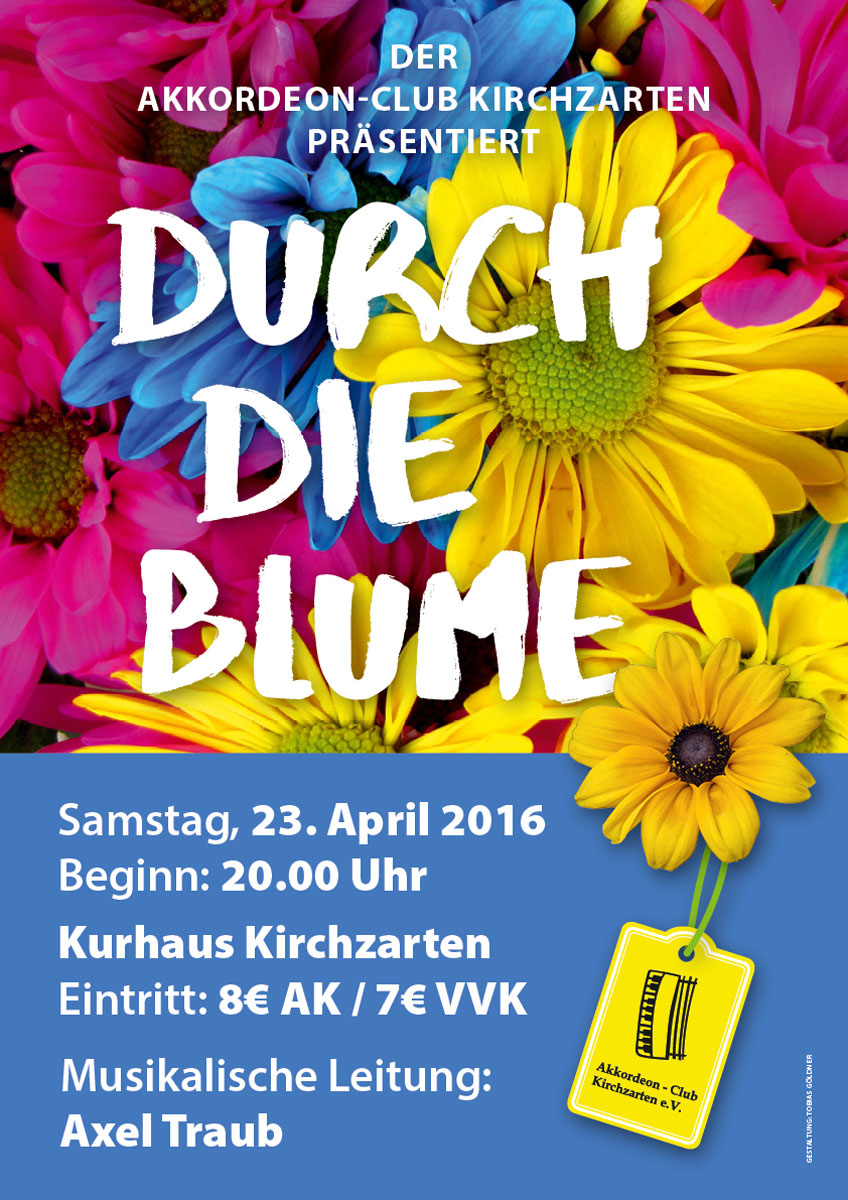 Plakat Konzert 2016 "Durch die Blume"